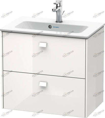 BR411002222 Тумбочка подвесная компакт Brioso #BR4110 620 x 389 мм Белый глянцевый декор Duravit