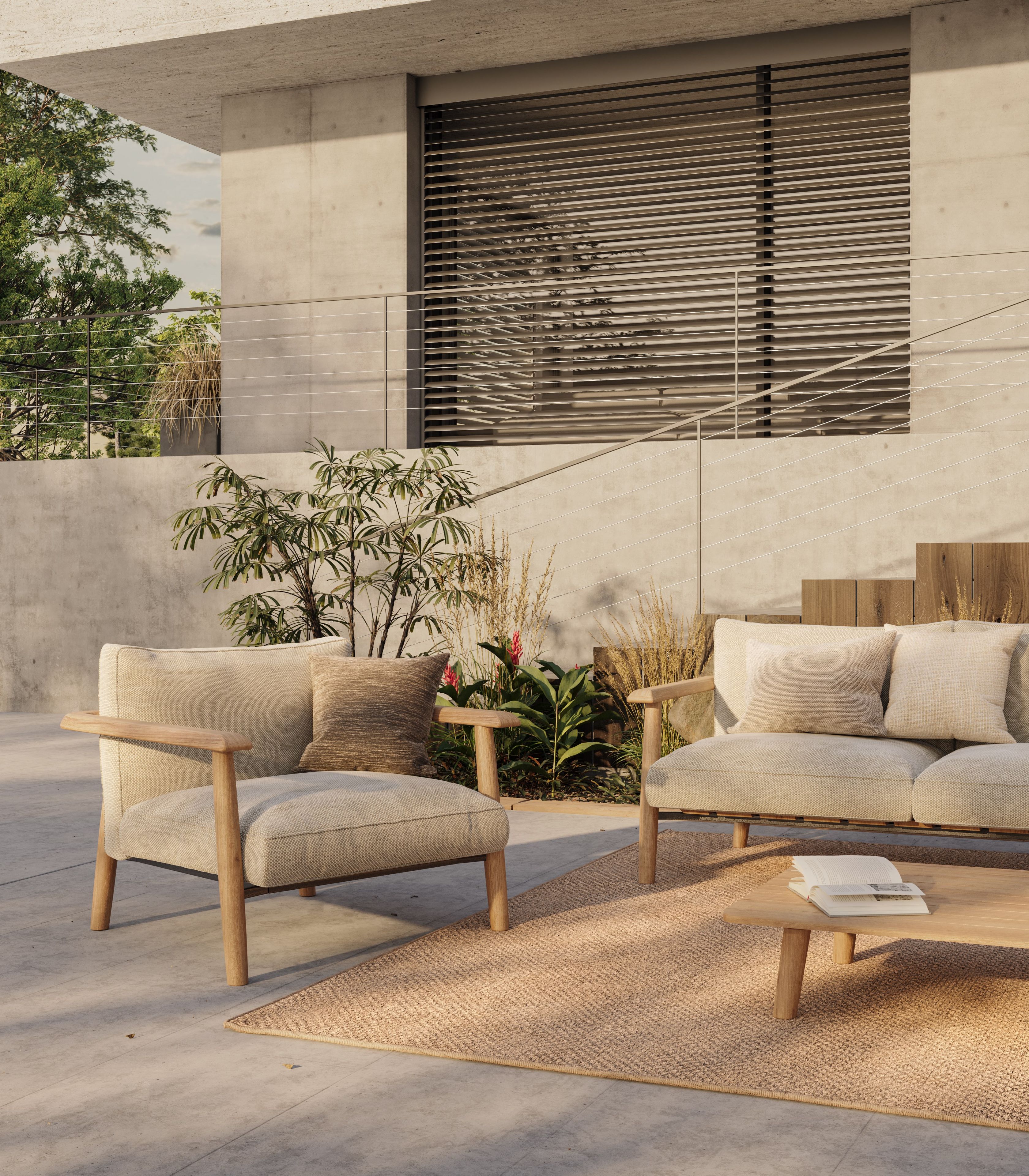 Квадратный стол из тикового дерева Royal Botania Mambo Lounge ARCH-00040793 - Вид №4