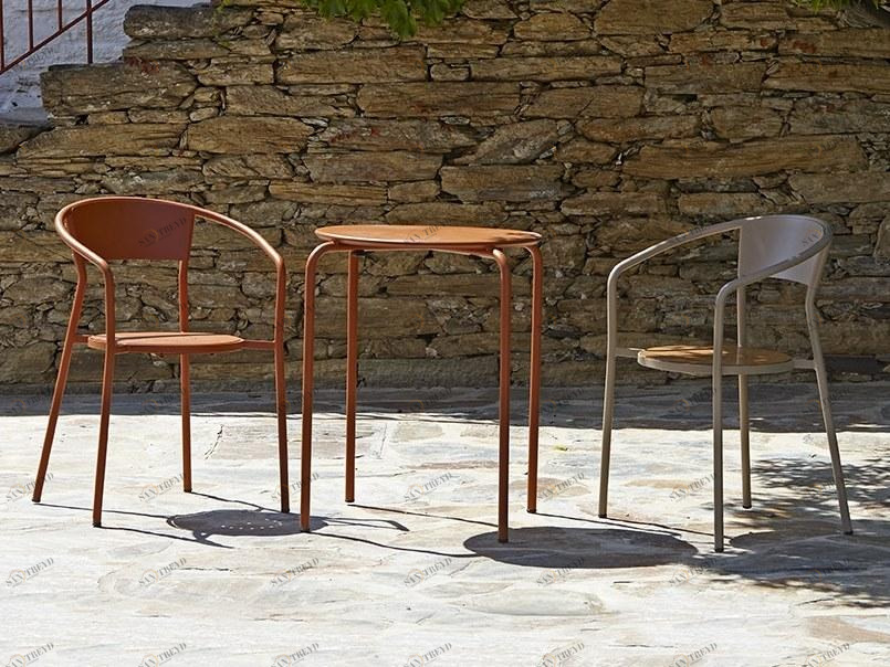 Adico Металлический садовый стул для ресторана с подлокотниками sun-id-1455391