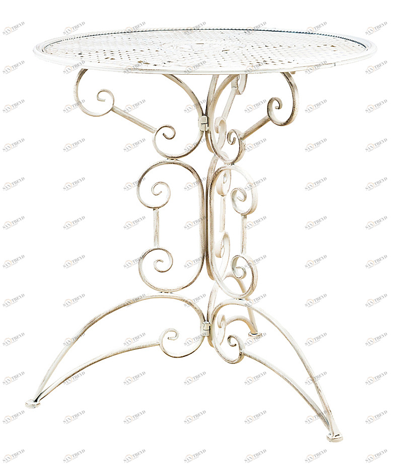 Складной столик кофейный белый антик "Берси" BYOBJECT  009465 Белый Object Desire 