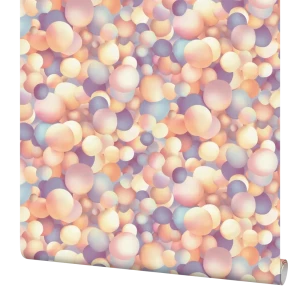 Обои флизелиновые Home Color Bubbles оранжево-фиолетовые 1.06 м HC71650-51 89677054 STLM-2189358