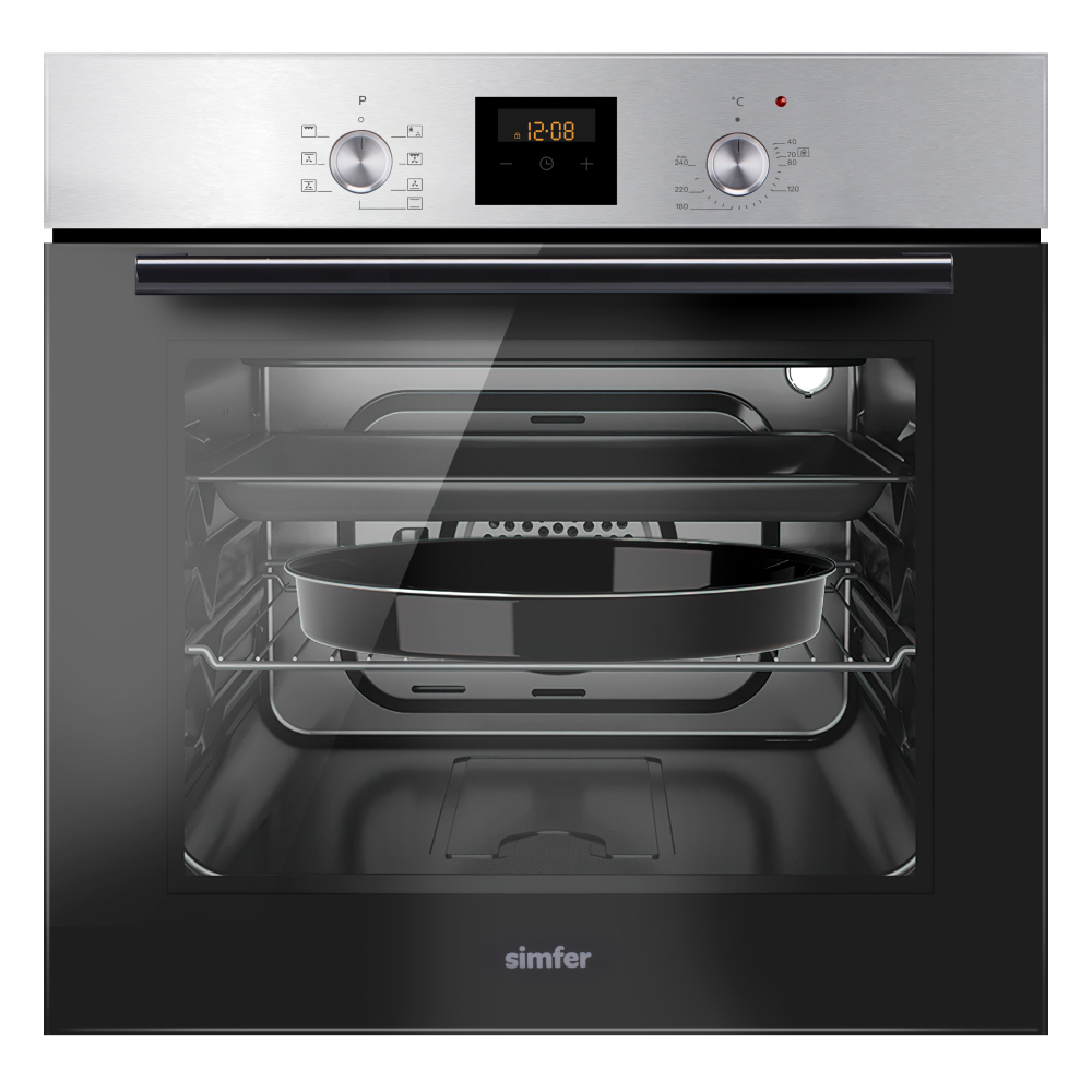 9240924 Электрический духовой шкаф Simfer B6EM56070 серебристый STDN-0102489