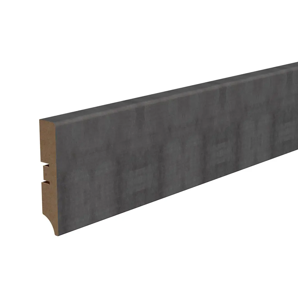 Плинтус напольный МДФ «Лофт тёмный» прямой высота 80 мм длина 2.05 м КРОНОПРОФИЛЬ STLM-2127759