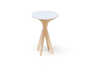 Круглый деревянный журнальный столик