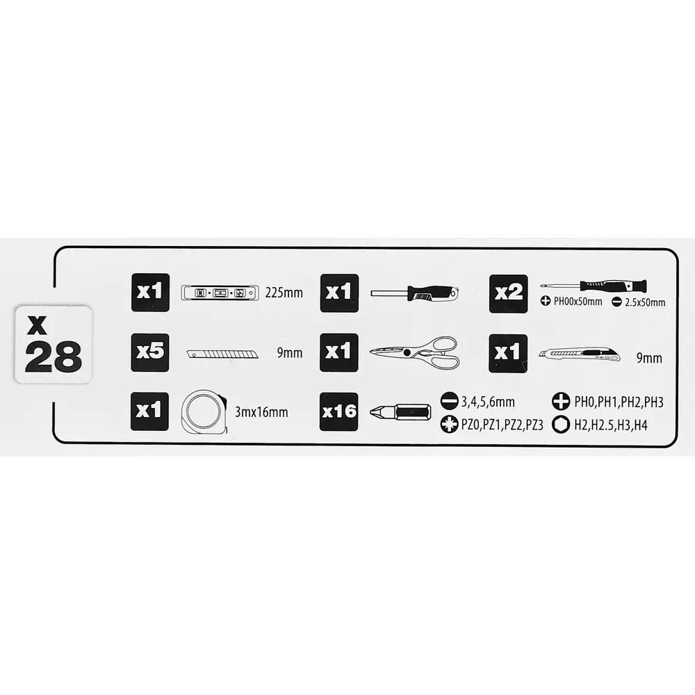 Набор инструментов, 28 предметов 82510388 STLM-2180719 Santreyd  - Вид №3
