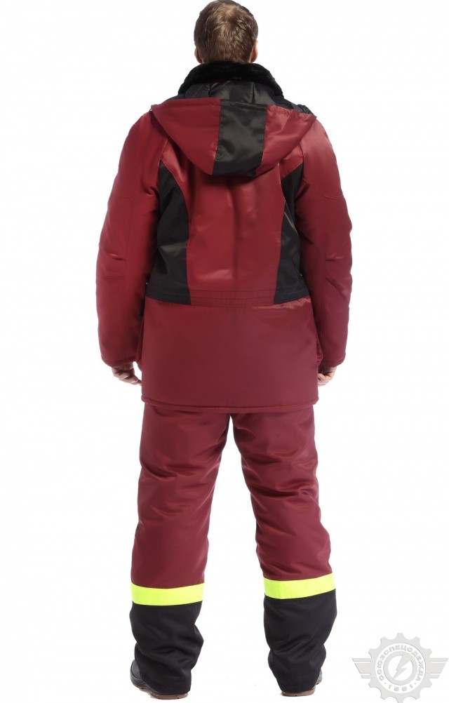 61590 Костюм "Сатурн" зимний бордо  Зимняя спецодежда  размер 56-58/182-188  - Вид №11