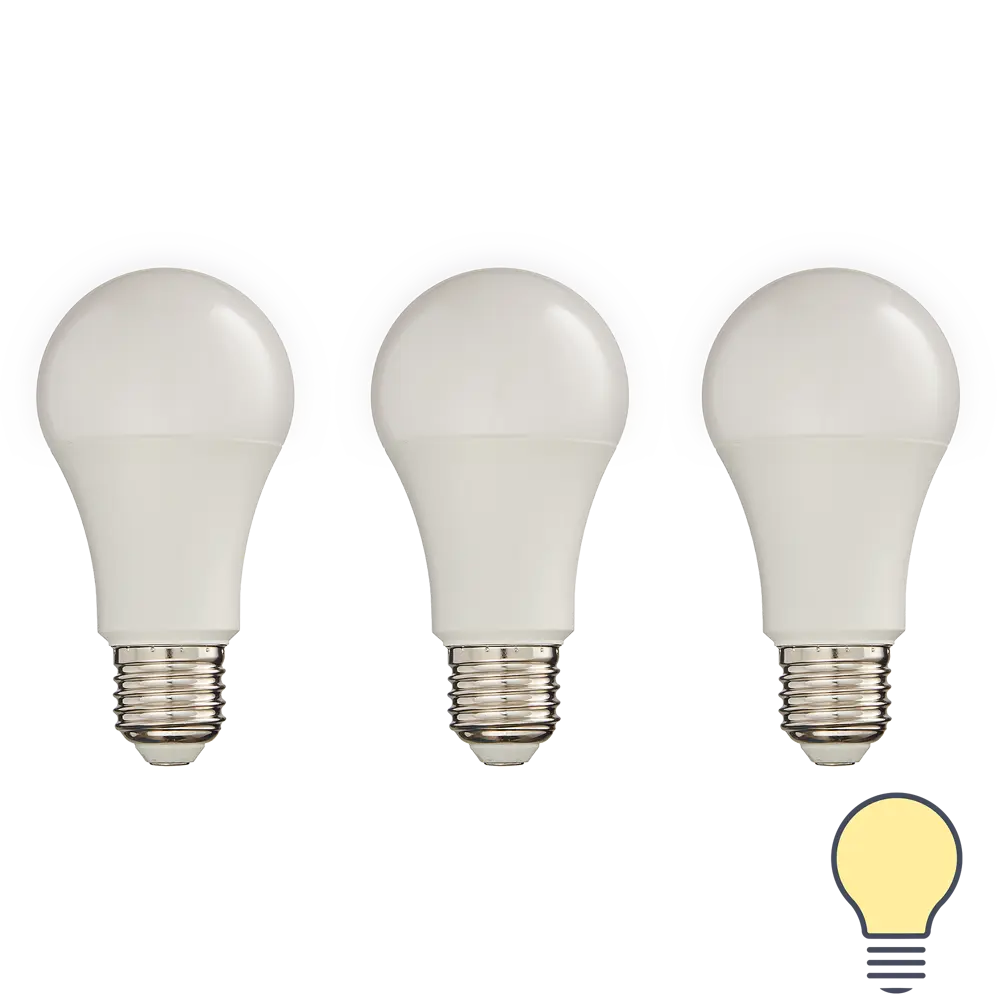 Набор умных ламп светодиодных Wi-Fi Osram Smart Plus E27 220-240 В 9.5 Вт груша матовая 1055 лм теплый белый свет 3 шт 89143934 STLM-2077599 LEDVANCE 