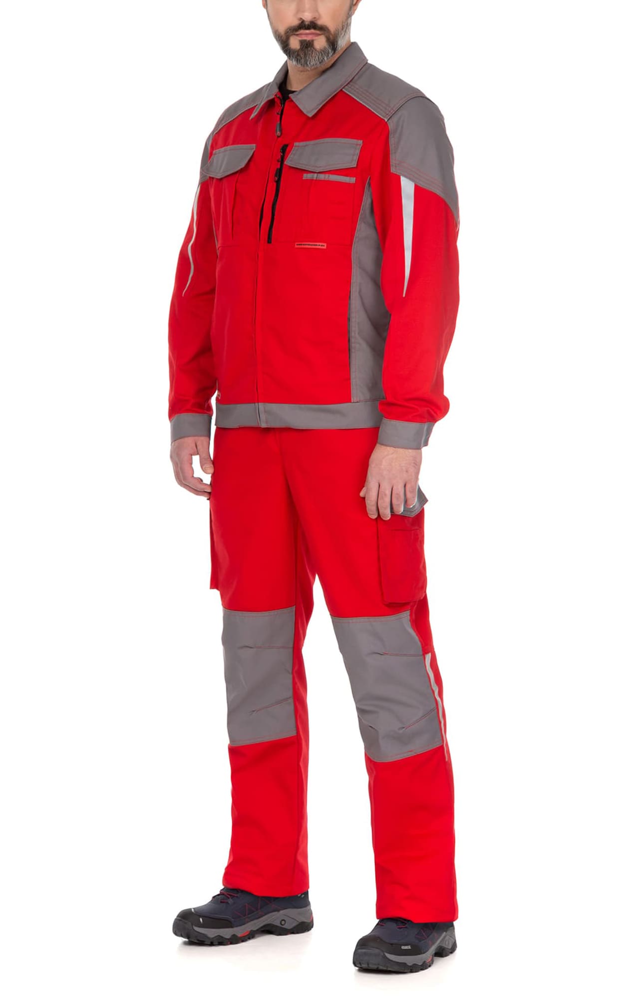 64645 Костюм  NEW 2 красный с серым STATUS  Летняя спецодежда  размер 56-58/182-188  - Вид №15