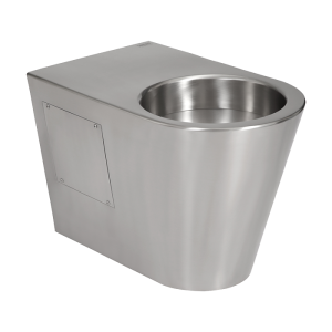 94302 Нержавеющий напольный унитаз, отток в пол, без сиденья SANELA