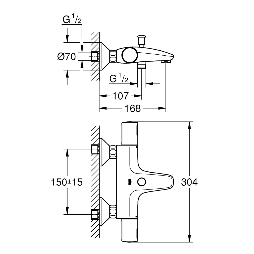 Термостат для ванны Grohe Precision Start 34598000 17194294 STLM-2100251  - Вид №9