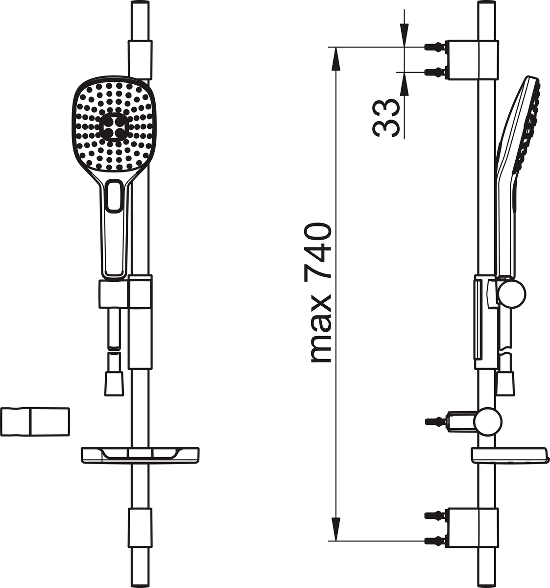 Oras 433 Душевой комплект 433 Hydractiva Style Хром  - Вид №1