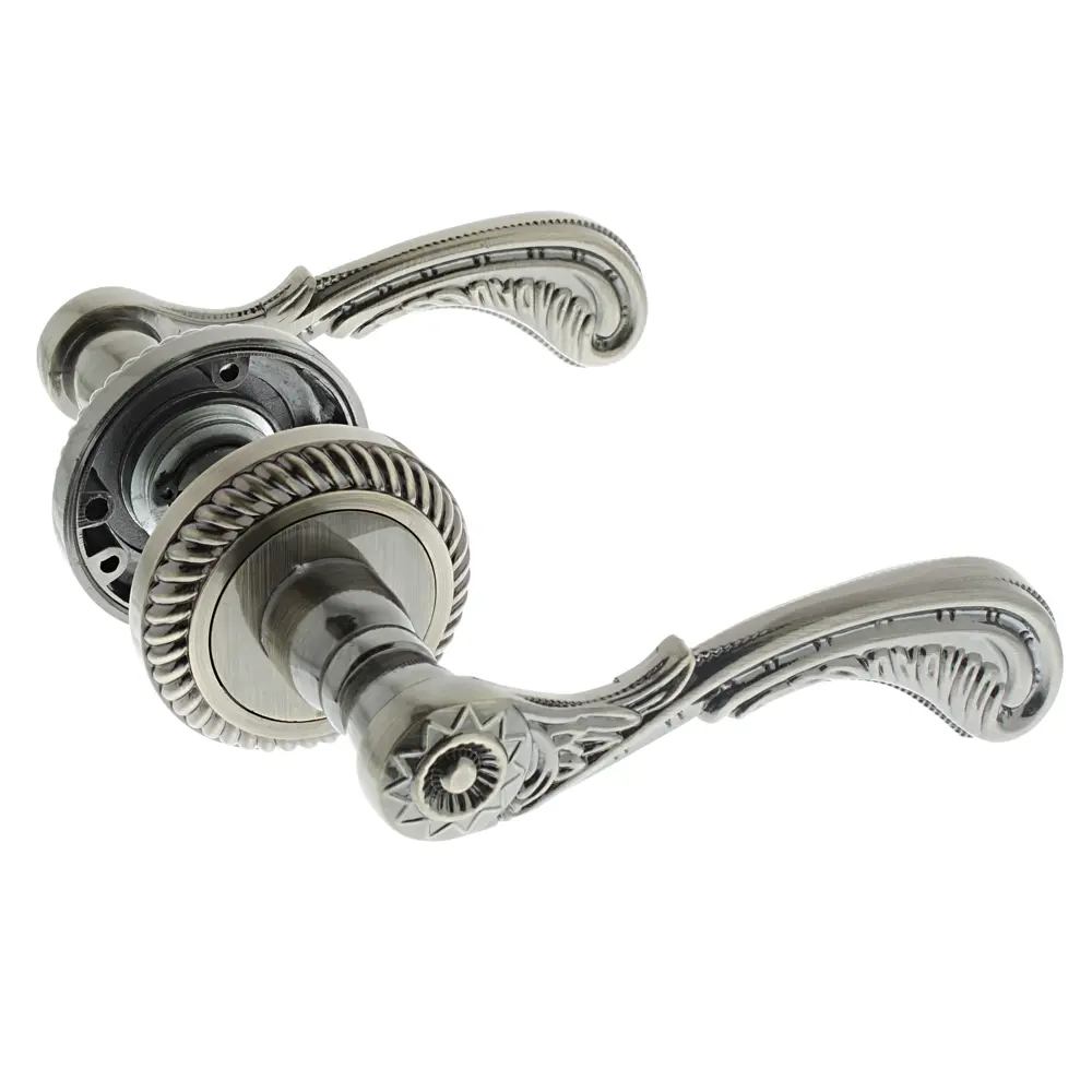 Ручки дверные на розетке Puerto AL 511-17, алюминий, цвет античная бронза STLM-2101813 - Вид №1