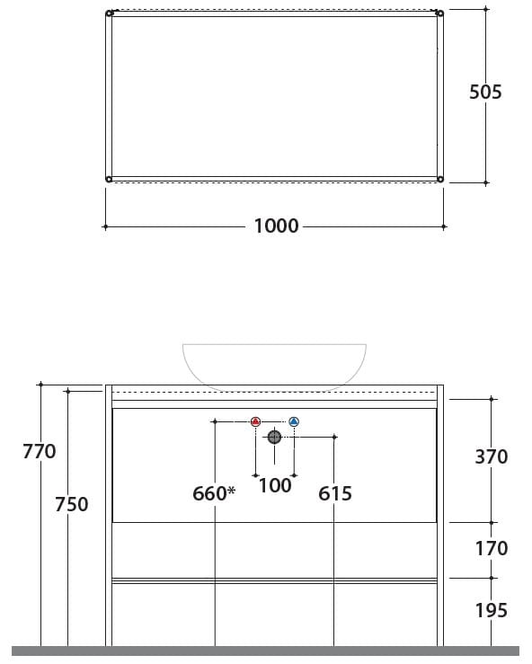 Напольный умывальник с ящиками Ceramica Globo MATERIA - MT017AR ARCH-00094795 - Вид №2