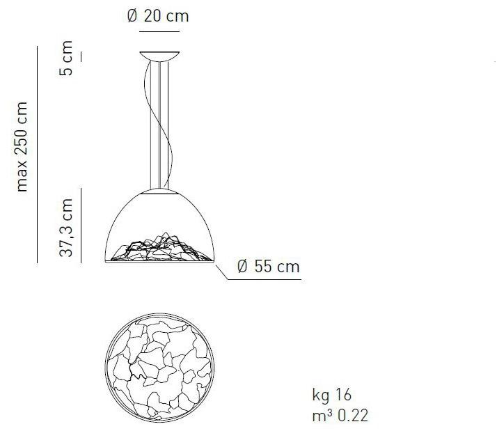 AXOLIGHT Светодиодная подвесная лампа из дутого стекла Mountain view sun-id-1431928 - Вид №7
