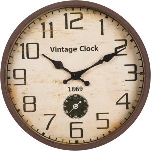 Часы настенные «Vintage Clock», цвет коричневый, 30 см