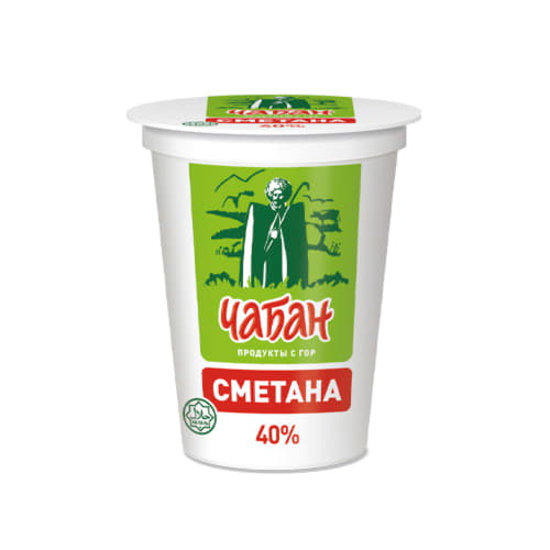 Сметана 40% Чабан 400 г БЗМЖ Santreyd 20741 - Вид №1