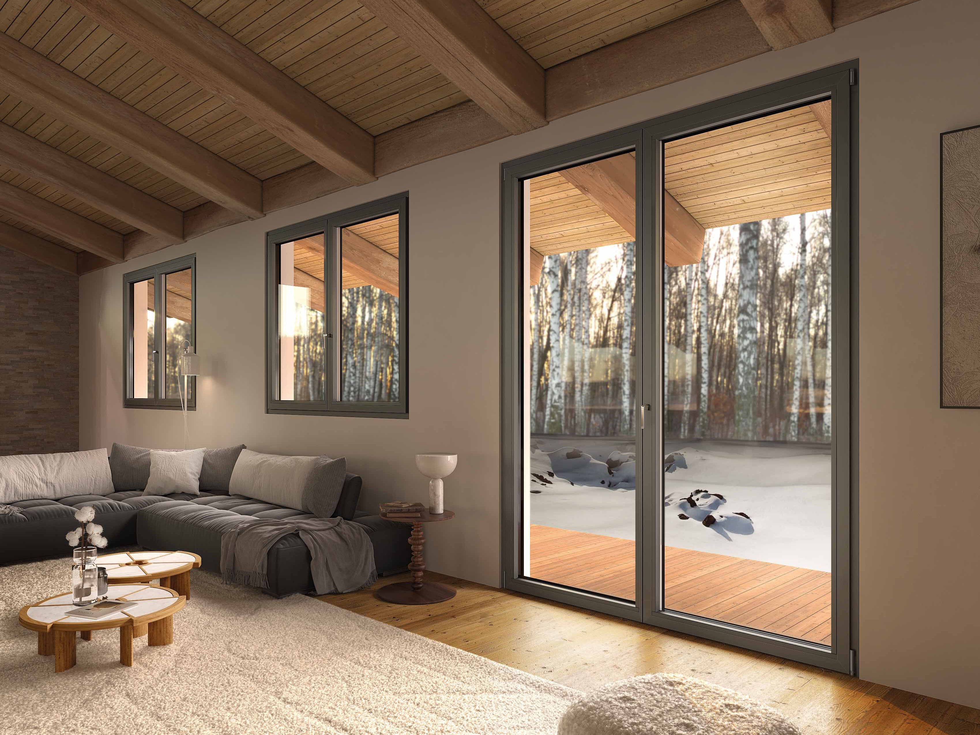 Алюминиевое и ПВХ створчатое окно D&V Serramenti EOS ARCH-00143508 - Вид №3