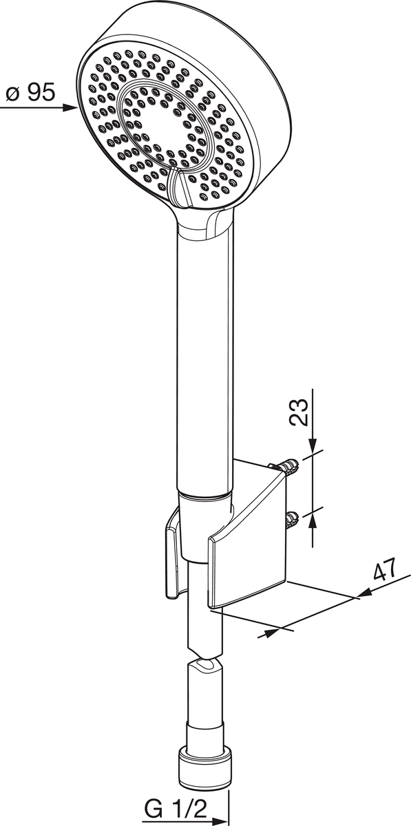 Oras 534 Ручной душевой комплект 534 Apollo Хром  - Вид №3