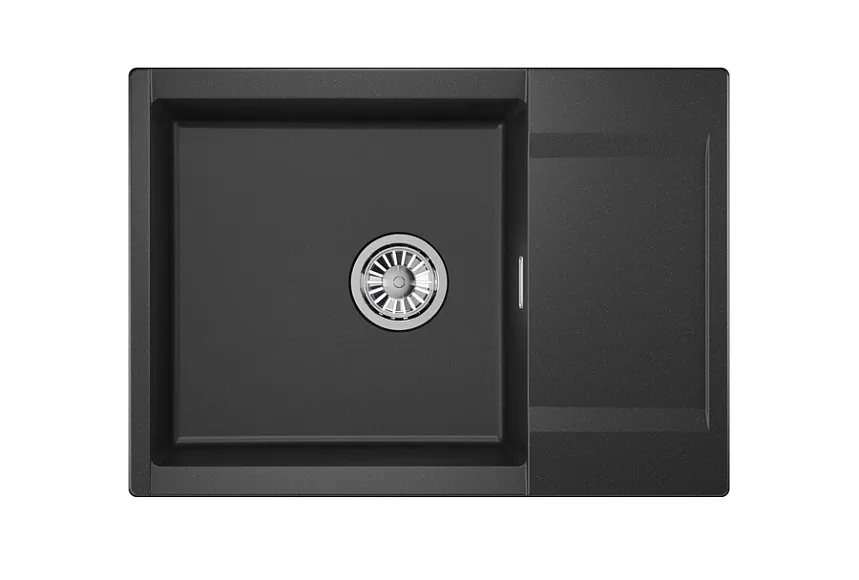 ES-7003, ЧЁРНЫЙ, кухонная мойка, кварц, ESTETICA GRANULA 7003-ST242 - Вид №2