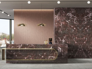 Столешница из керамогранита с мраморным эффектом