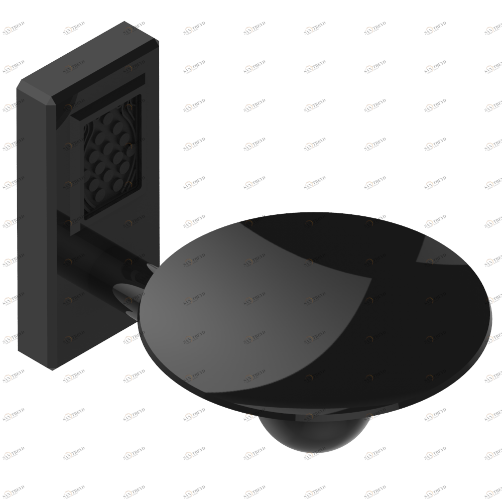 A2M-546 Мыльница настенная Ø 100 мм Thg-paris Metropolis с рукоятками с чёрным хрусталём Покрытие PVD бронза A2M-546 CAT.F