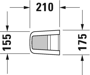 0858360000 Пьедестал для раковины овальная Duravit P3 Comforts - Вид №1