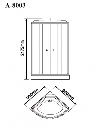 A-8003 Душевая кабина Appollo A Santreyd - Вид №1