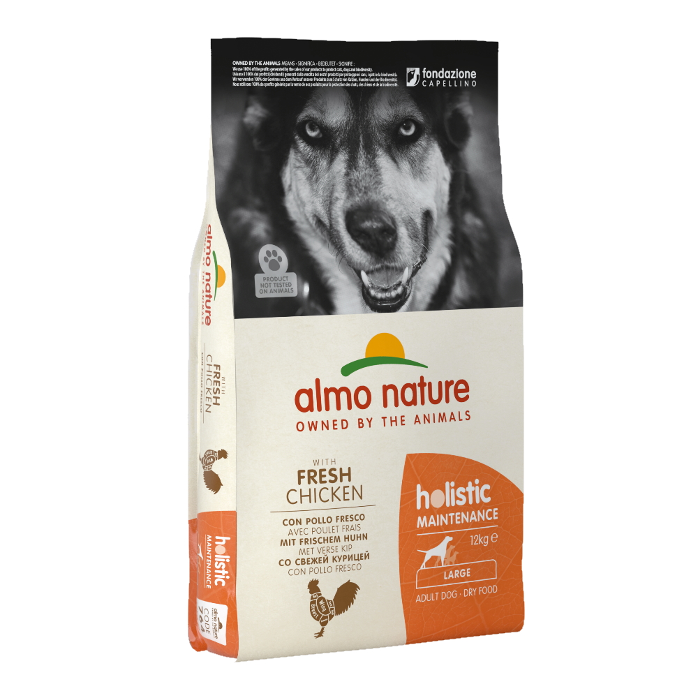 ПР0059726 Корм для собак Holistic-L-Maintenance для крупных пород, курица сух. 12кг Almo Nature 