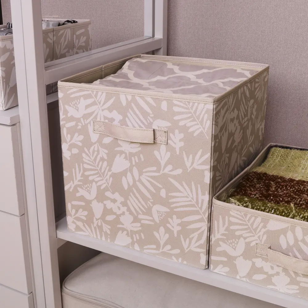 Короб-органайзер Растения KONSENSA 31x31x31 см полиэстер цвет разноцветный 89388017 STLM-2060649 Kub