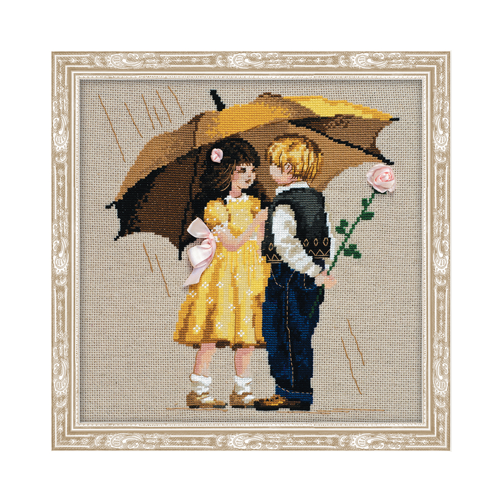 1173 Набор для вышивания Первое свидание 30 х 30 см RIOLIS Сотвори Сама 