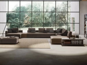 JESSE Модульный угловой диван из ткани с шезлонгом Simon