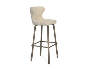 Высокий тканевый стул с подставкой для ног