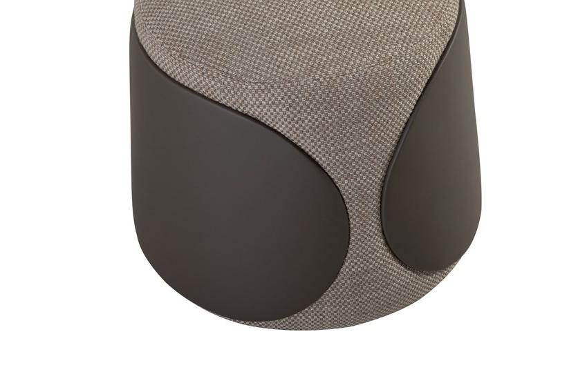 Tonin Casa Круглый пуф с обивкой из кожи и ткани Mama sun-id-1498740 - Вид №1