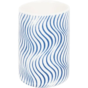 Стакан для зубныx щеток Аквалиния Виток керамика белый