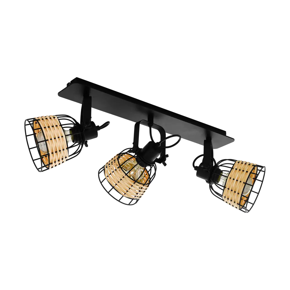 Спот Eglo Anwick 3x40 Вт ø370, цвет черный ротанг 82933976 STLM-2059471 