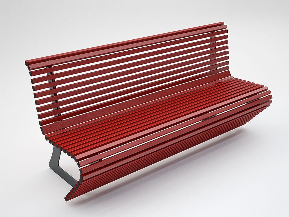 Алюминиевая скамья со спинкой CITYSì Elodie ARCH-00122065