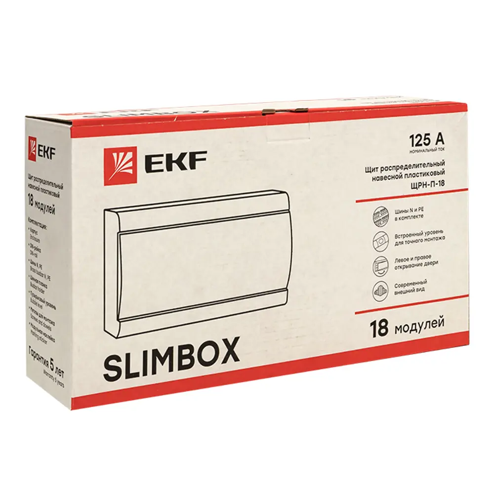 Щит распределительный накладной EKF SlimBox ЩРН-П-18 1 модуль IP41 пластик цвет белый 86544133 STLM-2111929  - Вид №5