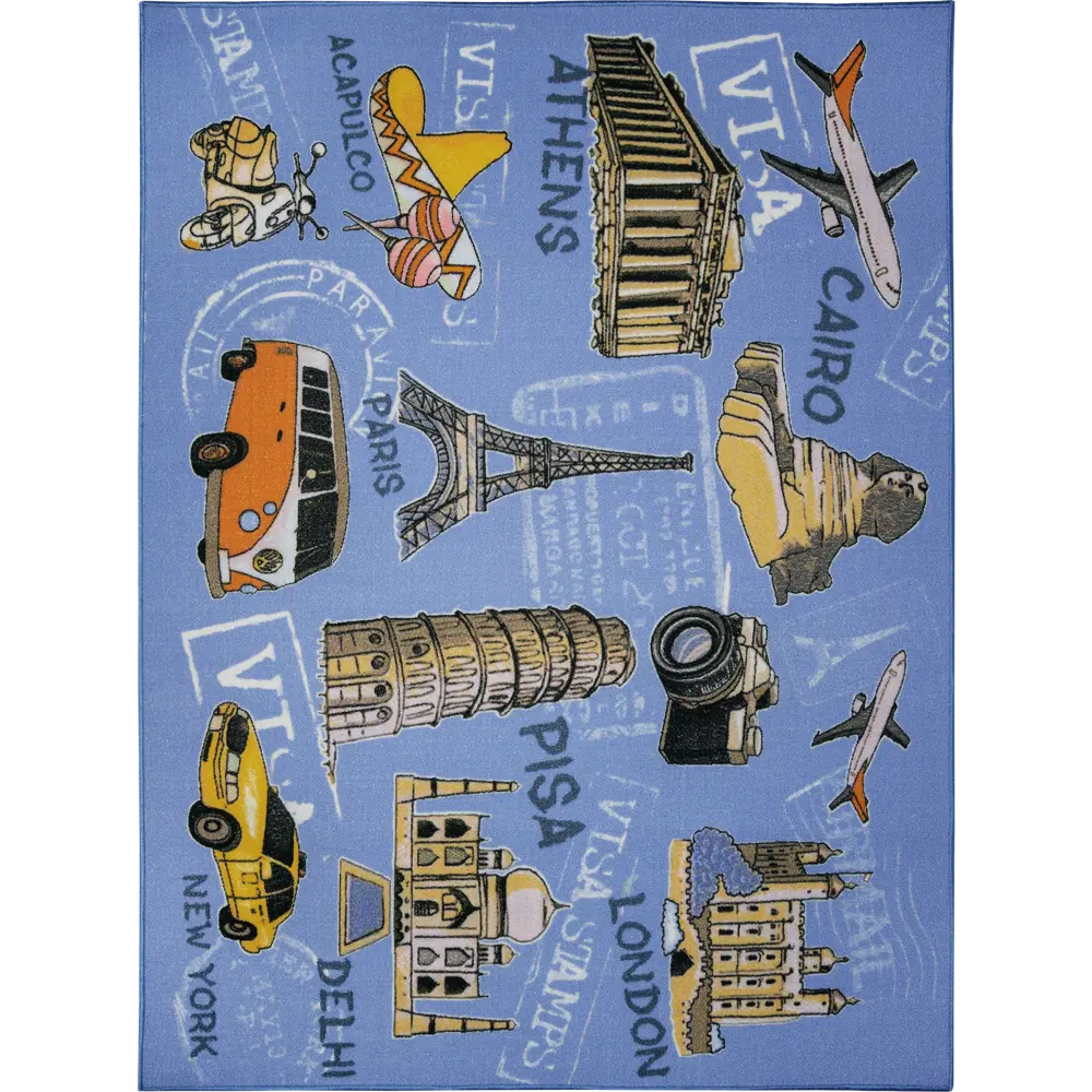 Ковер полиамид Города 203 150x200 см цвет мультиколор ВИТЕБСКИЕ КОВРЫ STLM-2146618