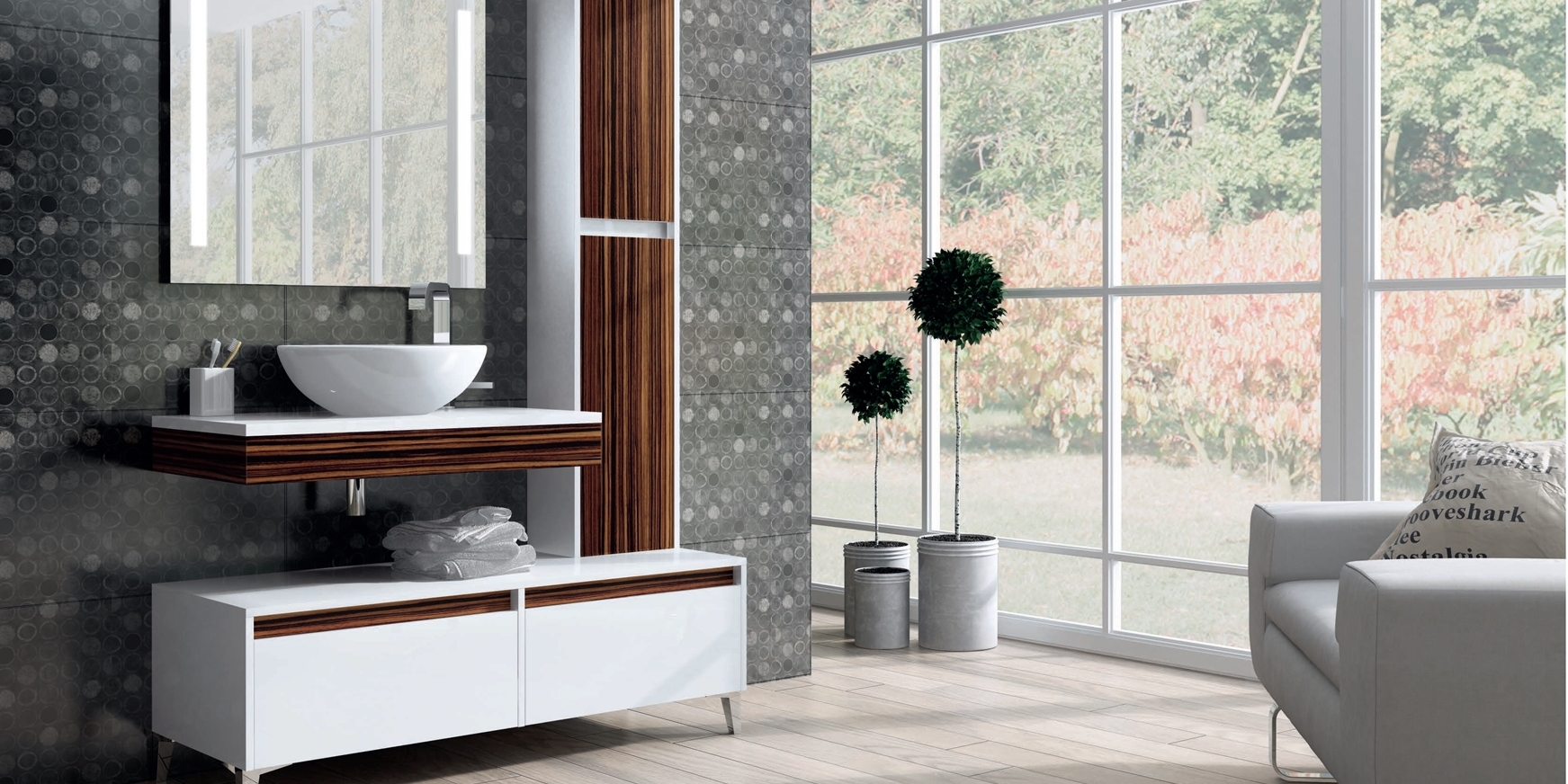 Avila Dos Комплект мебели ELÓRA 08 UNIQUE белый/эбен ELÓRA UNIQUE 26011217017 - Вид №1