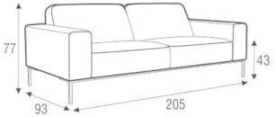 Sits 3-местный бархатный диван с обивкой из тафтинга Ville sun-id-1434131 - Вид №3