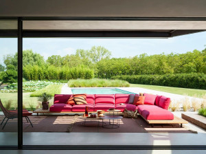 Угловой садовый диван в Batyline®