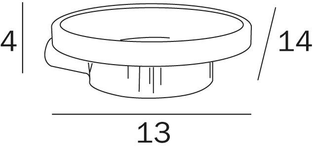 INDA® Настенная стеклянная мыльница Mito A20110 - Вид №1