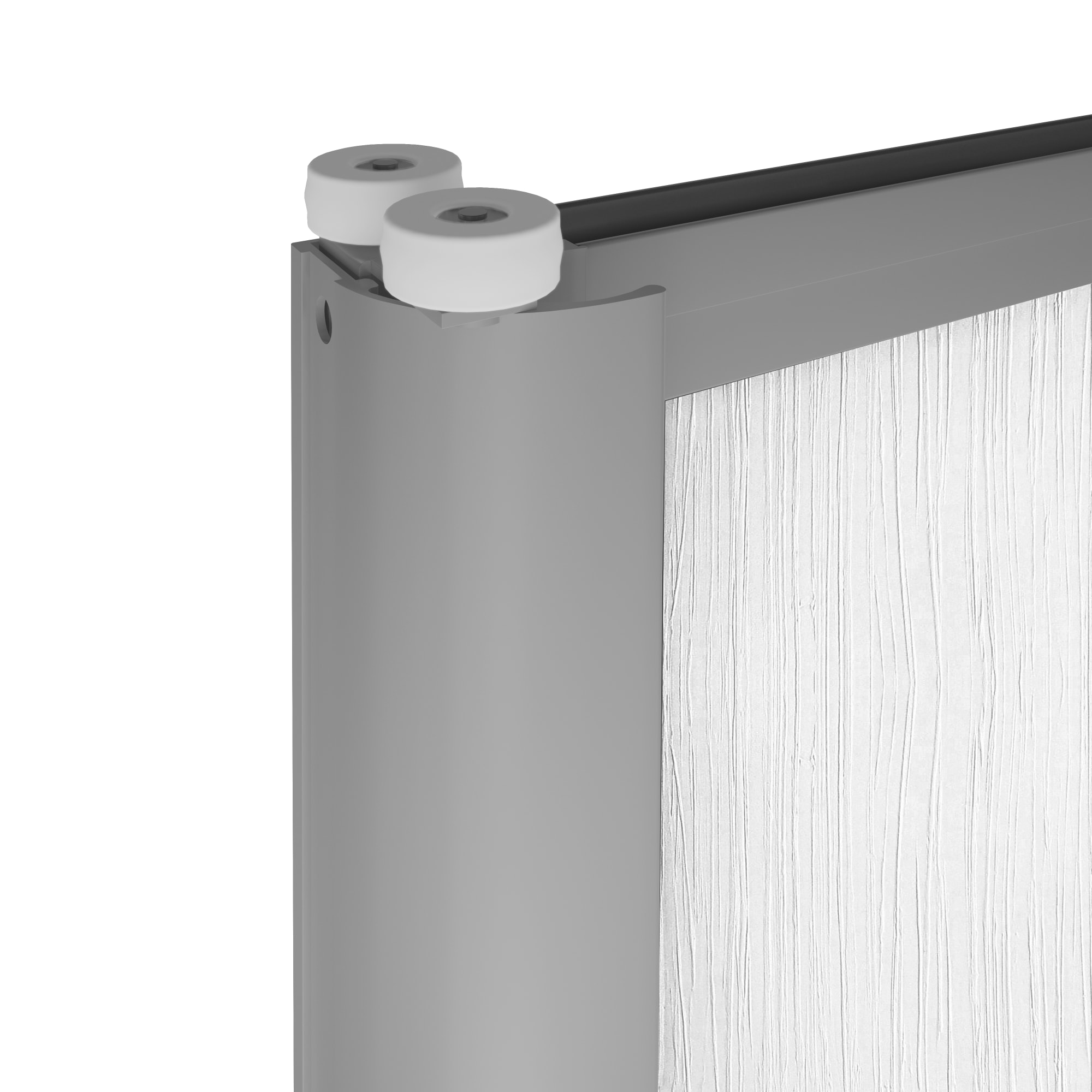 SPACEO Дверь-купе белый ясень с алюминиевым профилем 82335354 STLM-0024795 - Вид №2