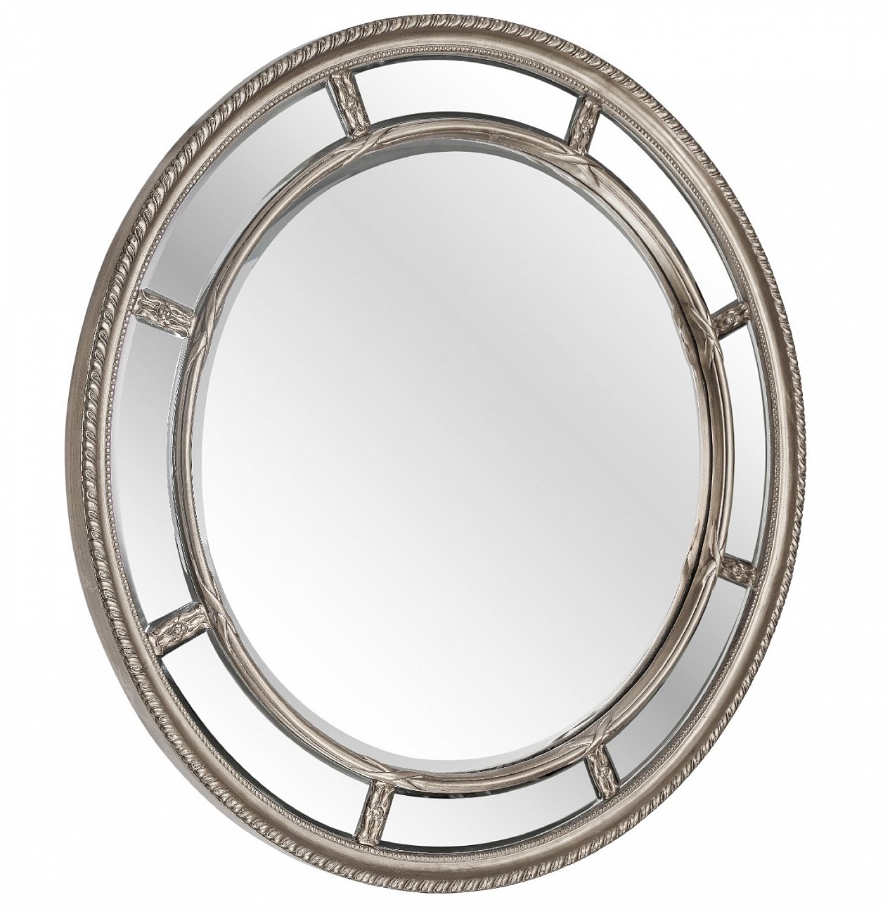Зеркало большое круглое 115,5 см бронзовое Prestige Silver ART-ZERKALO ДИЗАЙНЕРСКИЕ 00-3884085 Бронза;зеркальный  - Вид №1