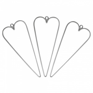 24083000 Заготовка для декорирования Проволочная основа для декорирования "Сердце вытянутое", 12х5 см, упаковка 3 шт Rayher