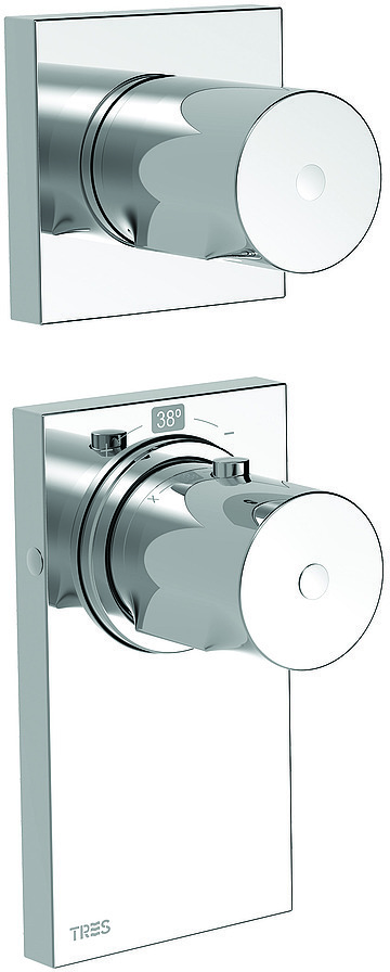 БЛОЧНАЯ СИСТЕМА двухходовой скрытый термостатический смеситель block System-20635299 TRES