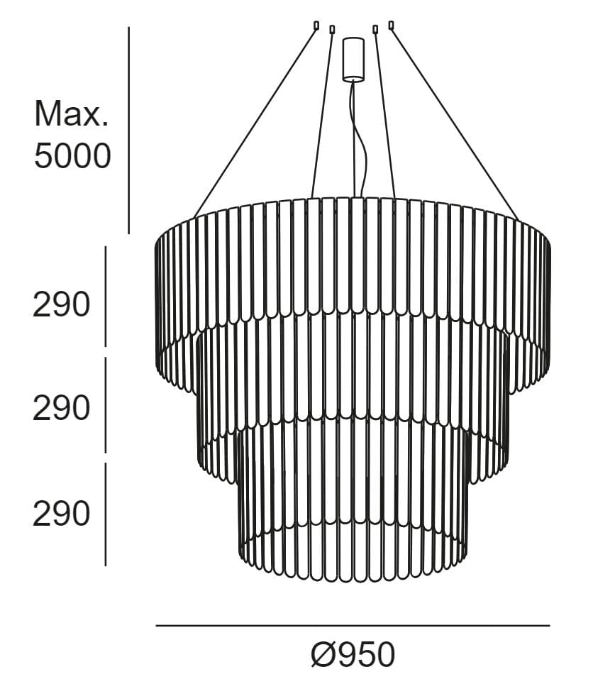 Подвесной светильник из поликарбоната LedsC4 Скарлетт ARCH-00105948 - Вид №17