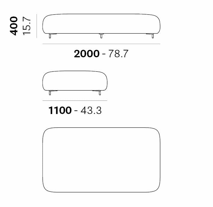 Съемный диван из ткани Pedrali Buddy Oasi ARCH-00073790 - Вид №8