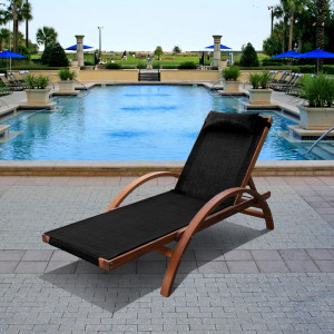 AFM-512A Шезлонг-лежак Мальта Black Afina