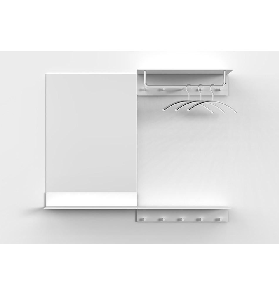 FROST Вешалка для верхней одежды UNU 600 » белая / полированная Алюминий / нержавеющая сталь Белый / полированный U4003-W  - Вид №3